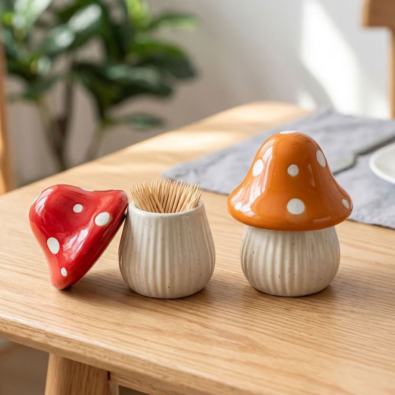 Home Bathroom Decor - Contenitori in Ceramica a Forma di