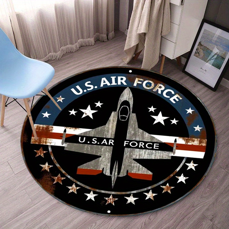 Jet Home Bathroom Mats - US Air Force RoundRugMilitary Jet Fighter