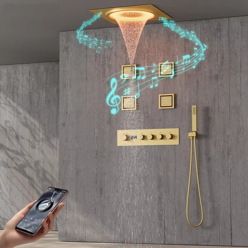 Home Bathroom Spa - Set Doccia LED Intelligente con Musica,