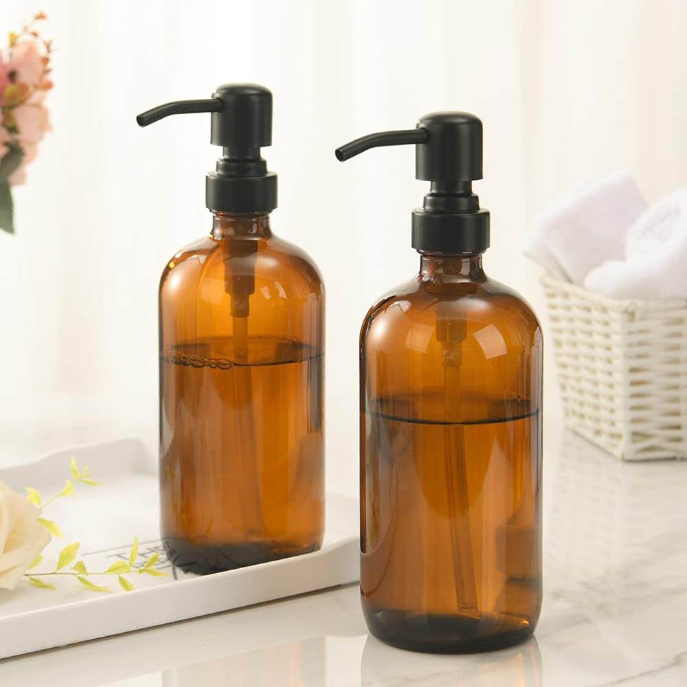 Zara Home Bathroom Accessories - Dispenser di Sapone in Vetro Ambrato