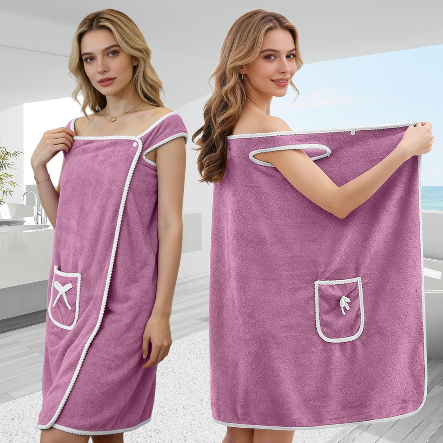 Home Bathroom Spa - Asciugamani da Bagno Indossabili a Rapida