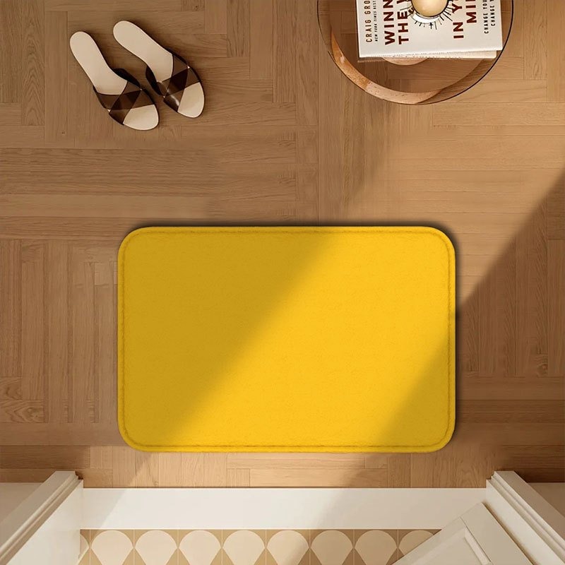 Home Bathroom Door Design - 1PC modello giallo puro tappetini da