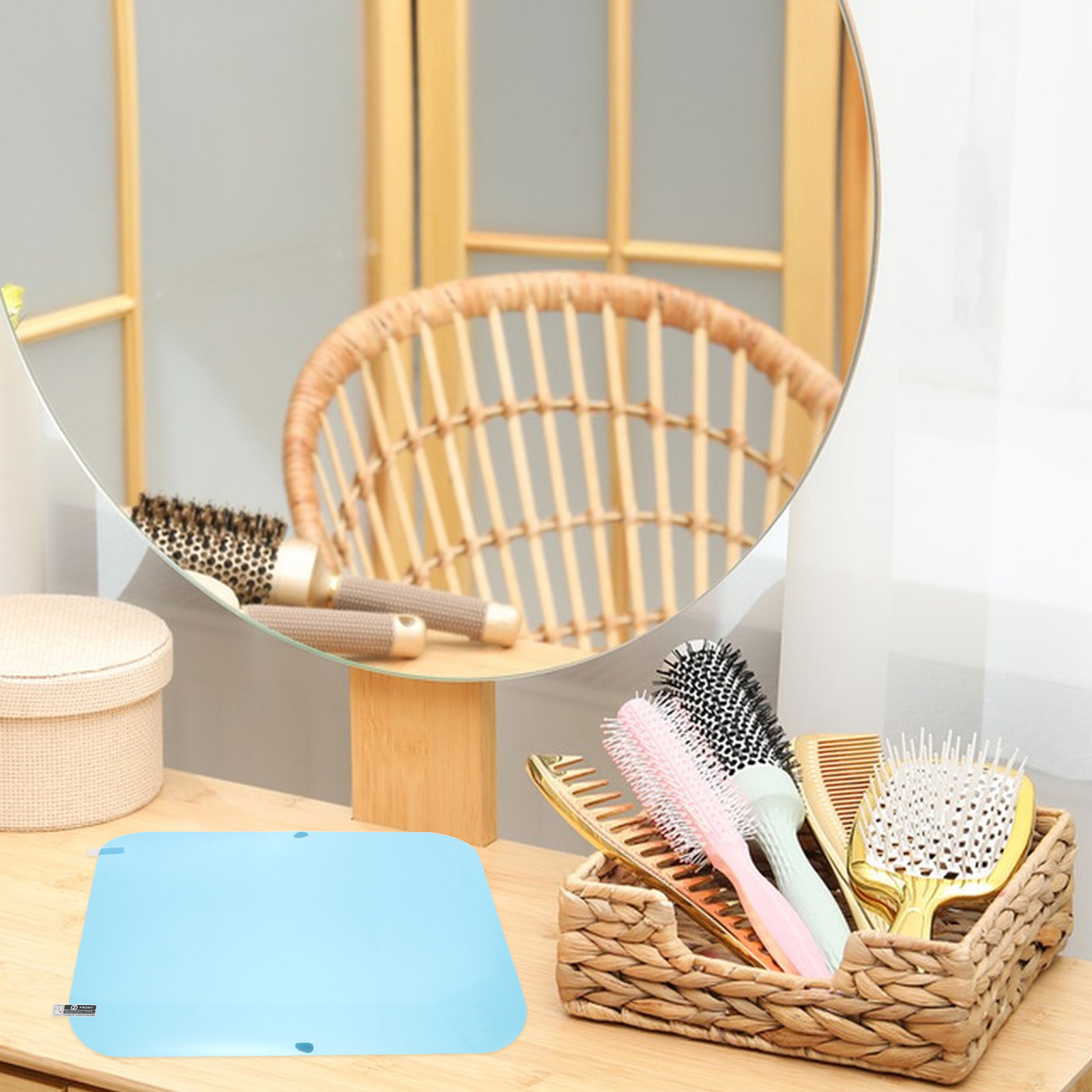 Home Office Bathroom - Pellicola Protettiva Antiappannamento 12.6x9.5 Pollici per