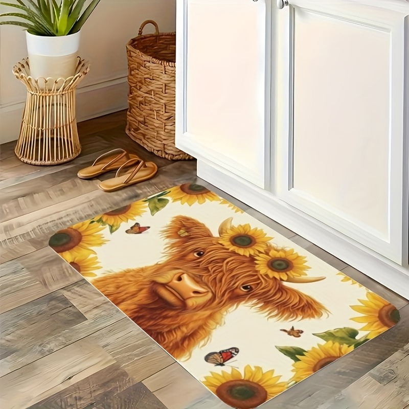 Home Bathroom Door Design - 1PC Ritratto di mucca Modello Tappeto