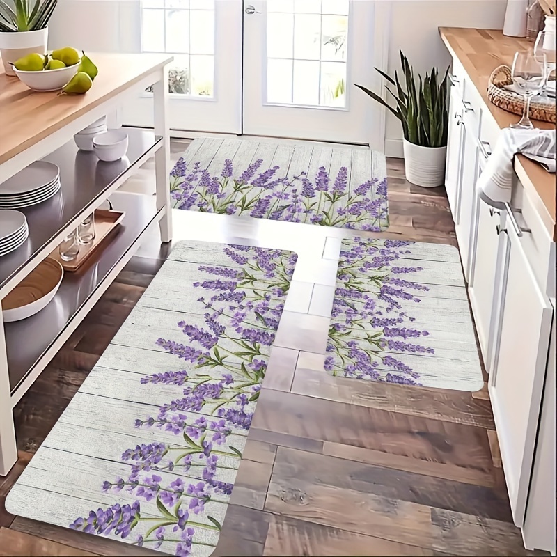Home Bathroom Door Design - VIKAMA Tappetino da cucina con fiori