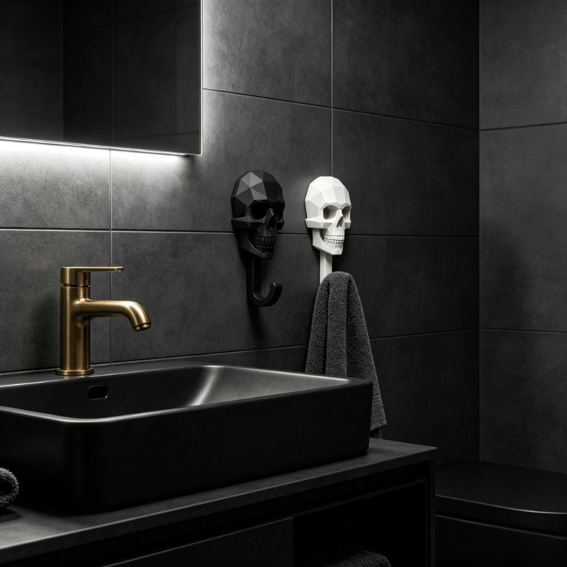 Set di Ganci a Forma di Teschi - Home Bathroom Decor recensione e prezzo