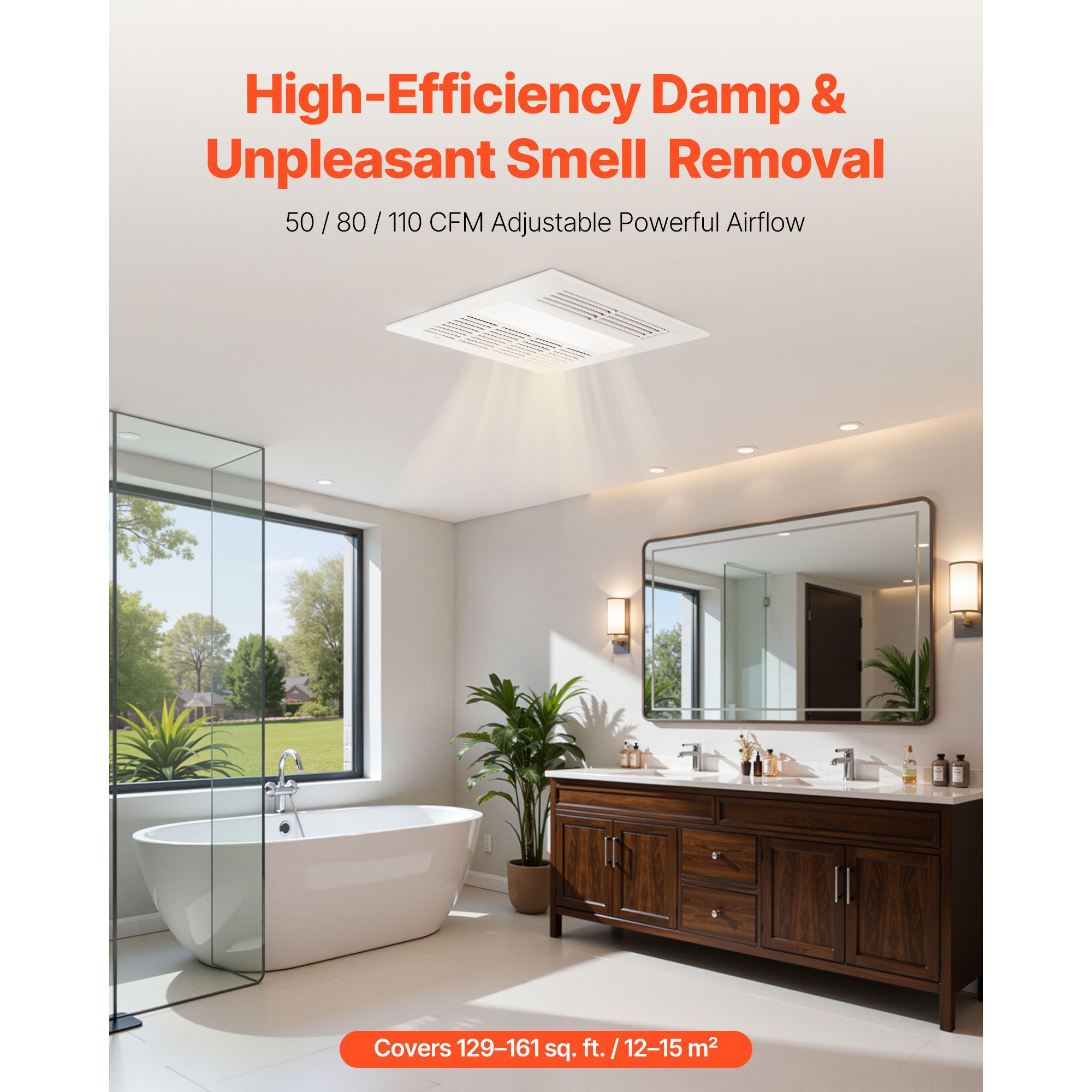 Ventilatore da bagno con luce  - Home Bathroom Vent Fans recensione e prezzo